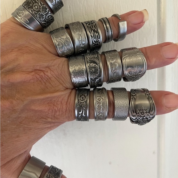 Handmade Stainless Steel Ring Size 6.5 - Picture 3 of 3